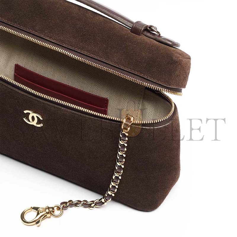 CHANEL MASTER SLIM TOP HANDLE VANITY CASE SUEDE AP5347 (23*15*5cm)